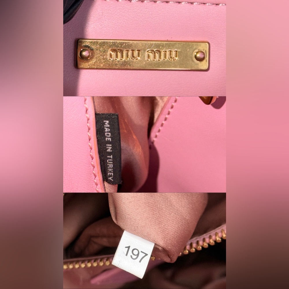Authentic Miu Miu Matelasse Two-way Satchel Crossbody Handbag - Picture 14 of 16
